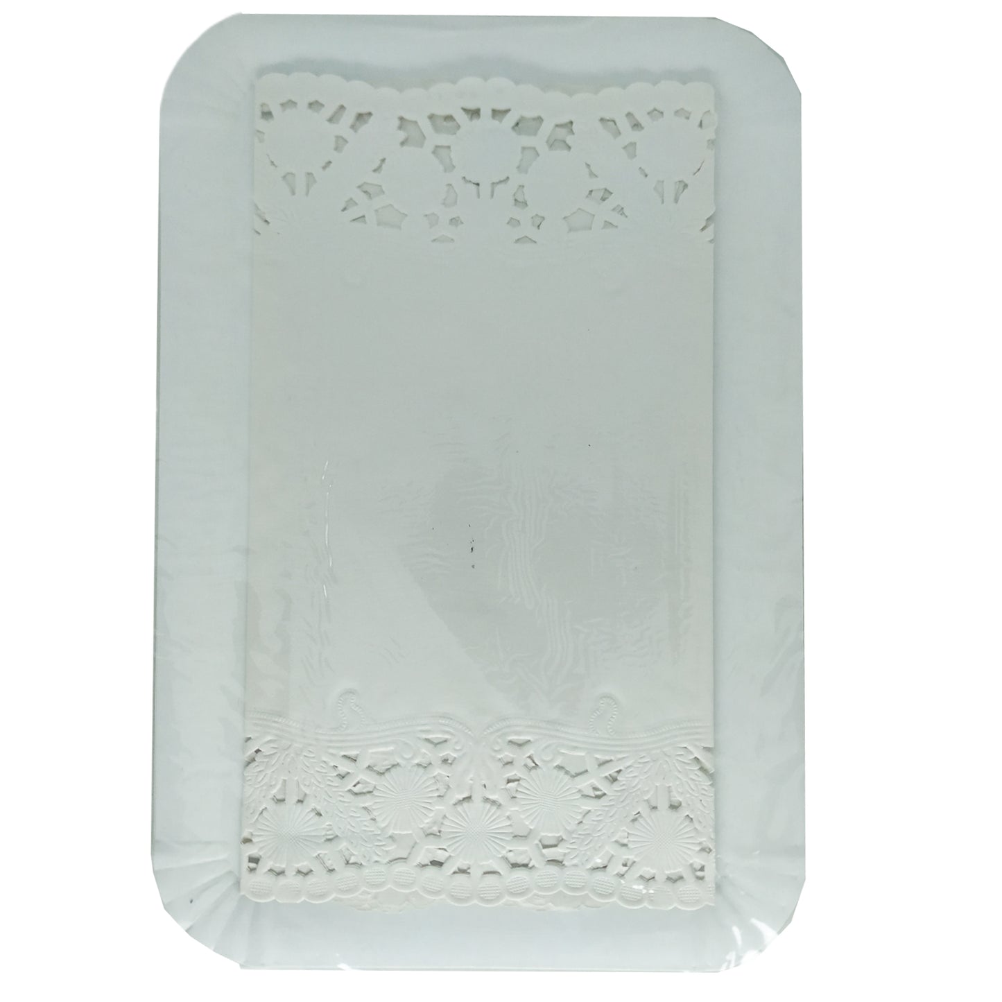 Blonda y Bandeja Redondas, Color Blanco, 22 cm 3 ud