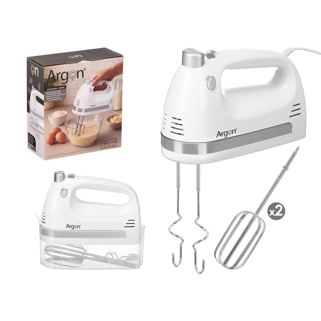 Batidora Doble Varilla 400W Blanco