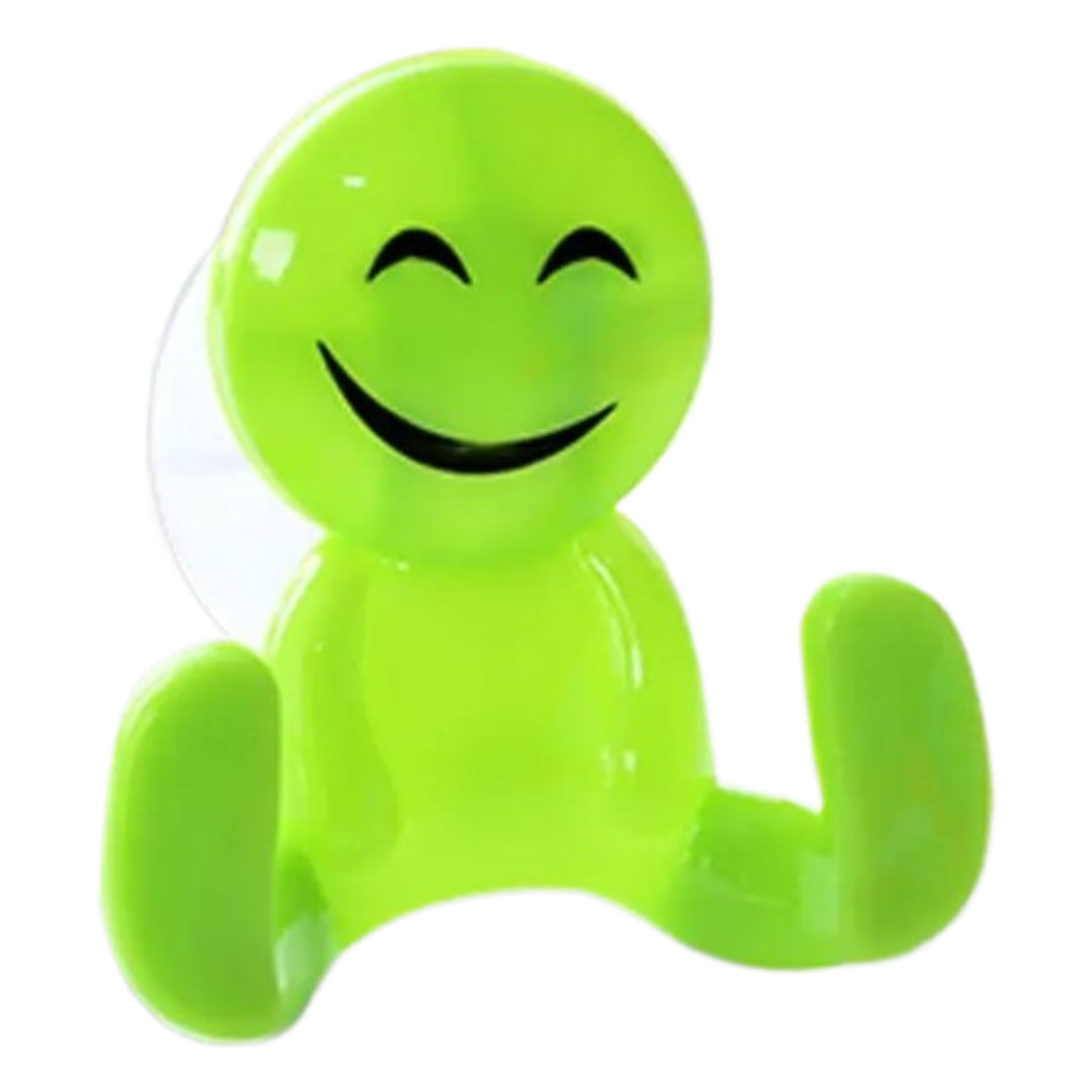 percha-de-plastico-enganche-con-ventosa-cara-sonriente-color-verde
