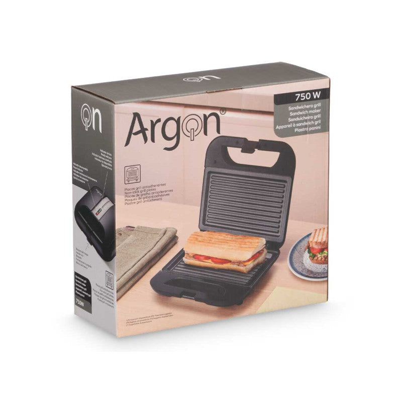 Sandwichera Grill Negra 750W