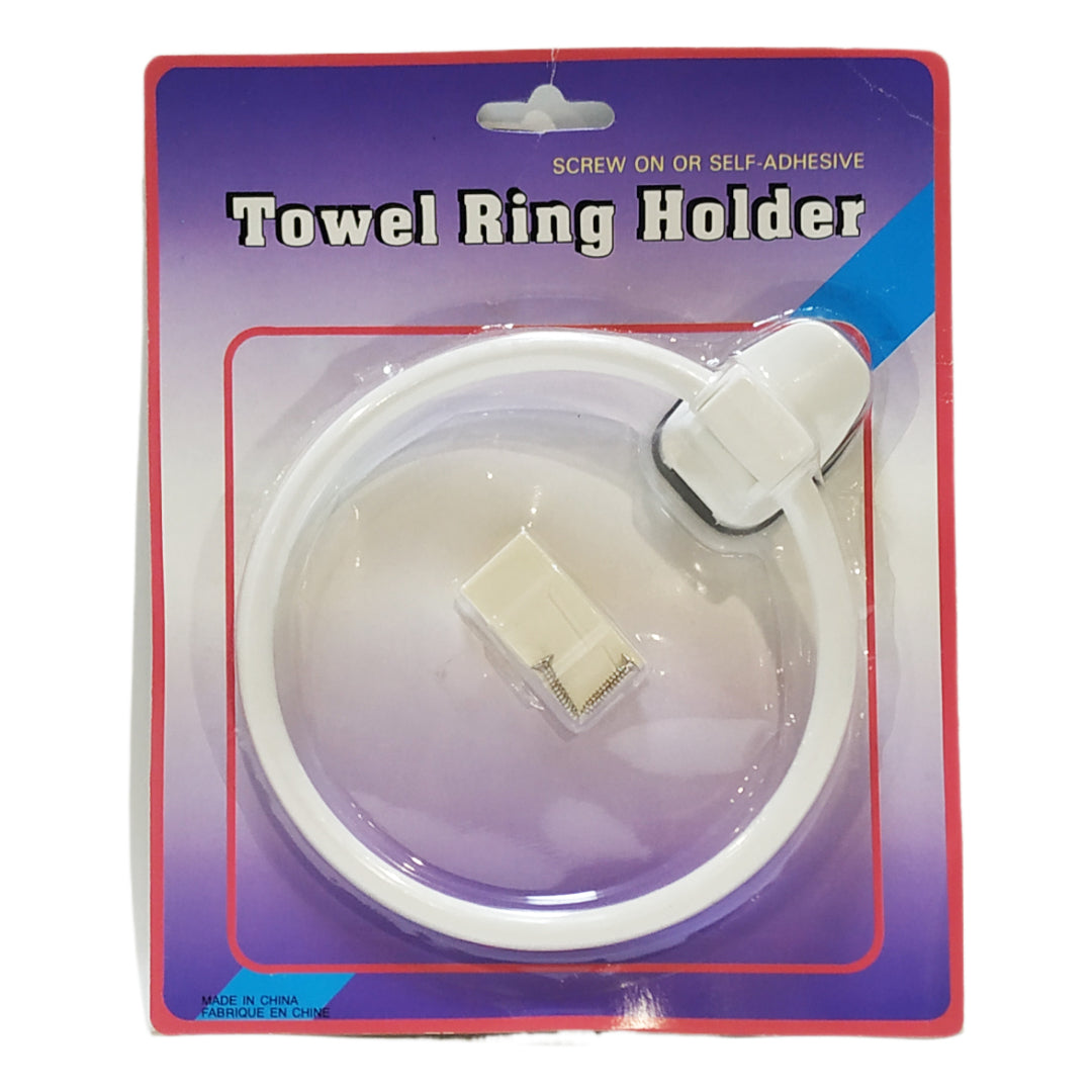 Toallero de Anilla Blanco con Tornillos Incluidos