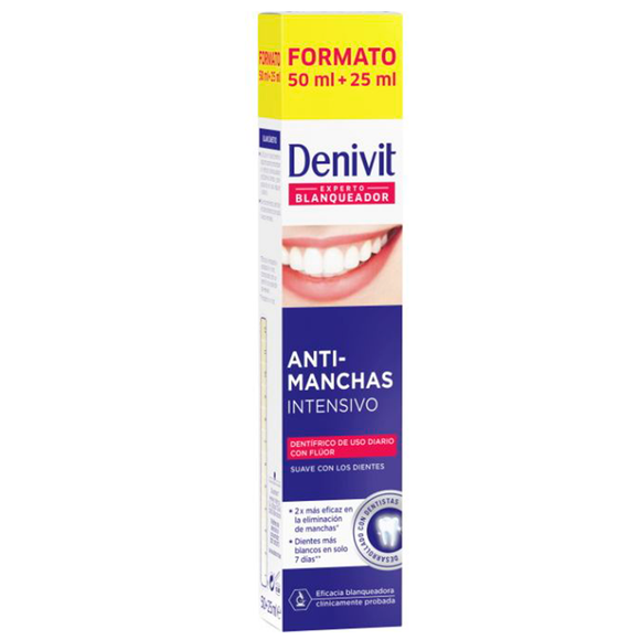 DENIVIT PASTA DE DIENTES 50 ML. + 25 ML. ANTI-MANCHAS