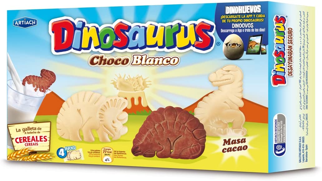comprar dinosaurios chocolate blanco