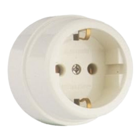 Base Enchufe de Superficie Redonda