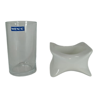 Vaso de Baño de Cristal con Base Marca Wenko