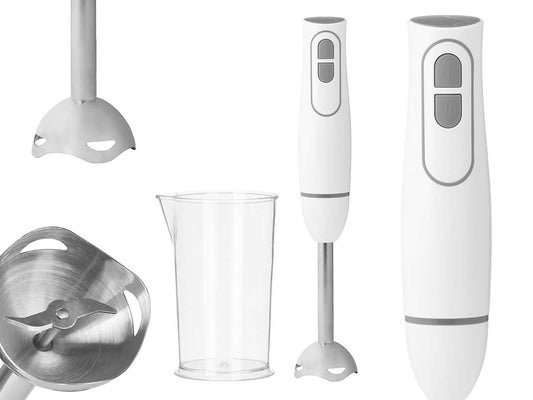 Batidora Blanca Gris Vaso 1000W
