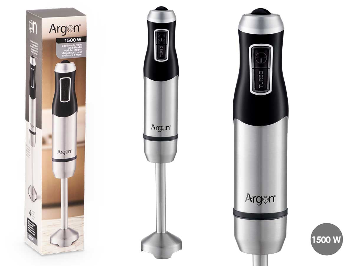 Batidora de Acero Negra Argon 1500W
