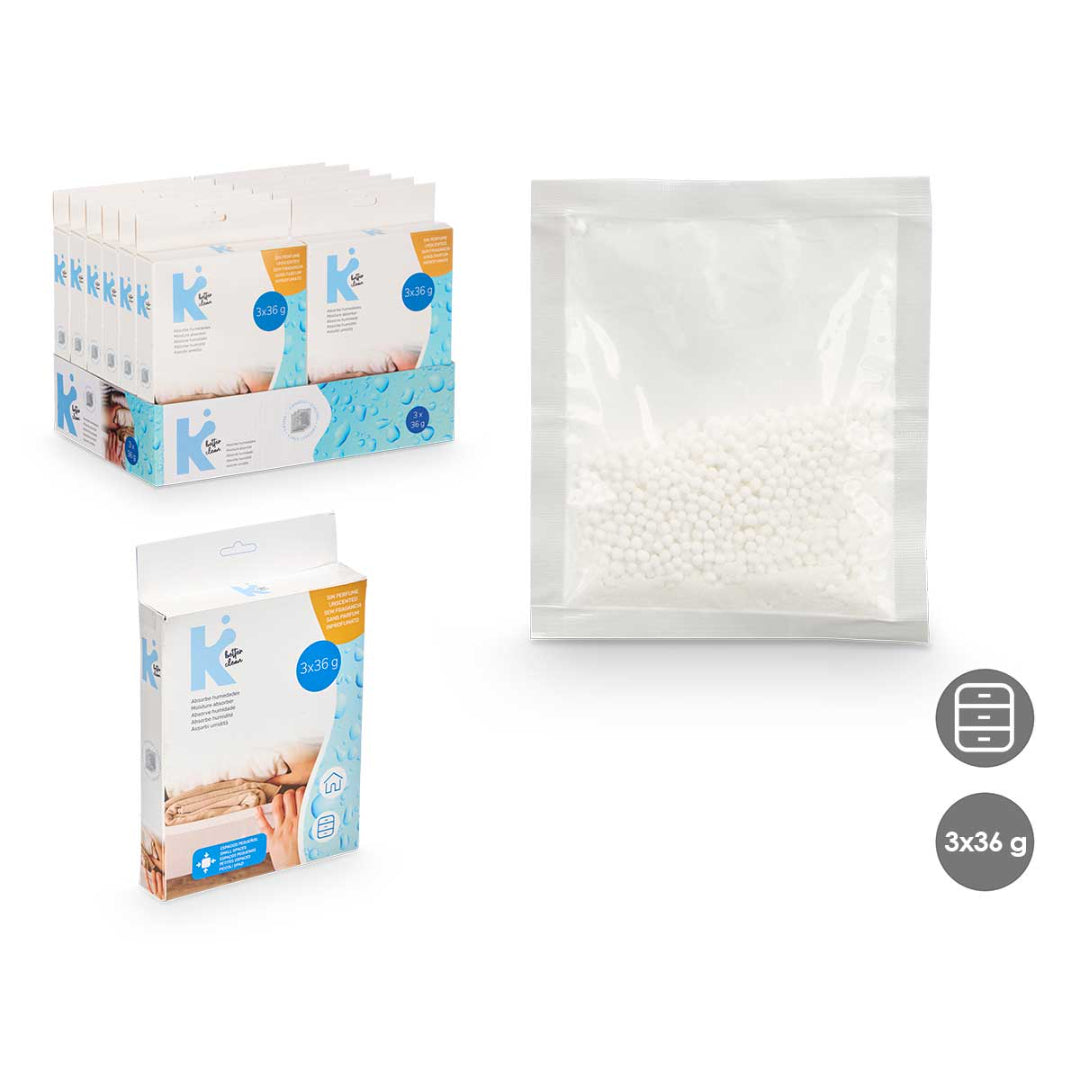 Bolsas Absorbente Humedad Set 3x36 g