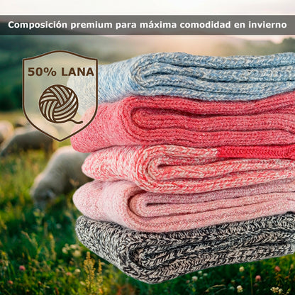 🧦 Pack 5ud - Calcetines de Lana Premium Invierno