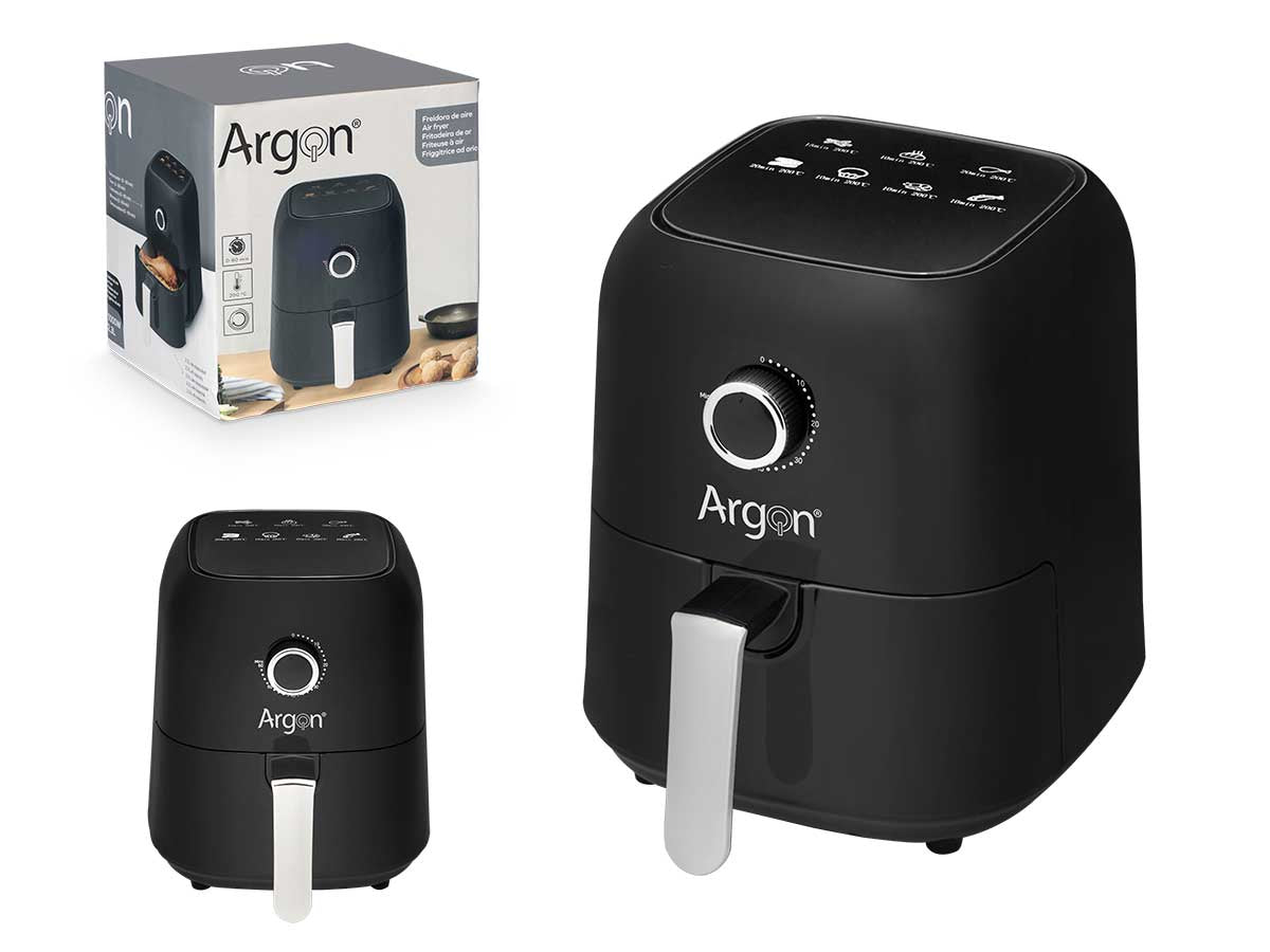 Freidora de Aire Argon Negra 2,3 l 1000W