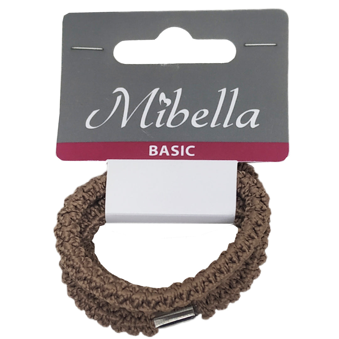 Gomas del Pelo Basic Color Marrón 3 ud