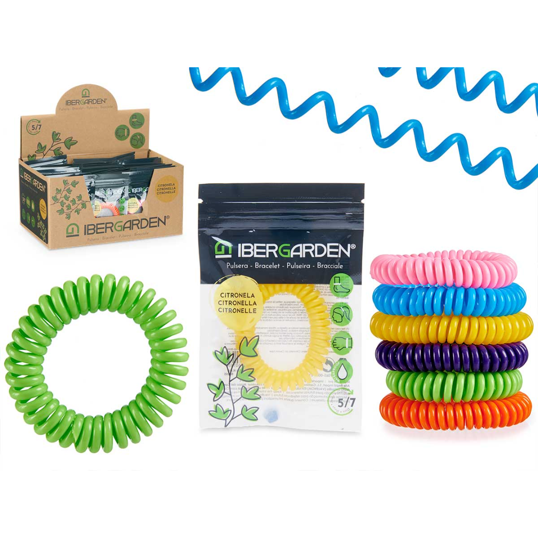 Ibergarden Pulsera de Citronela 6 Colores Surtidos