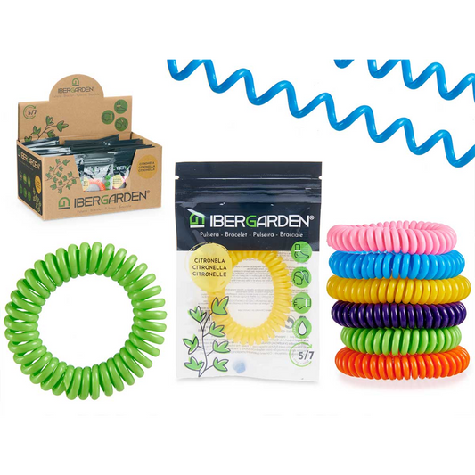 Ibergarden Pulsera de Citronela 6 Colores Surtidos