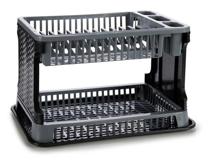 kinvara-escurreplato-plastico-2-pisos-rattan-gri
