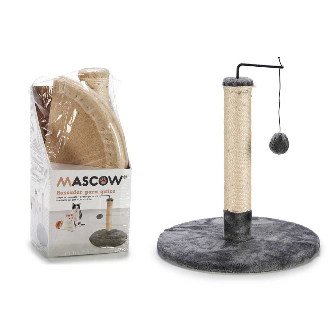 rascador-para-gatos-con-bola-gris-46-cm-de-alto