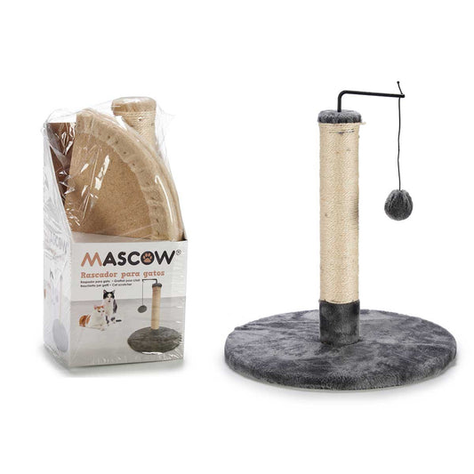 rascador-para-gatos-con-bola-gris-46-cm-de-alto