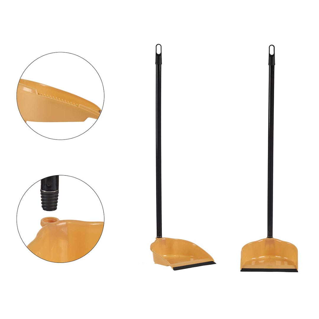 Recogedor con Goma y Palo Crema