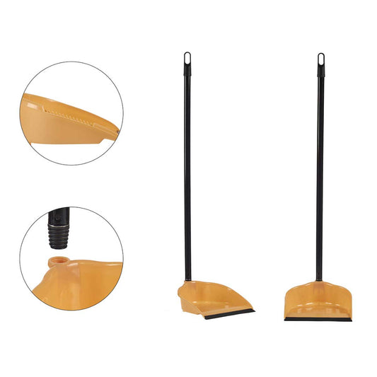 Recogedor con Goma y Palo Crema