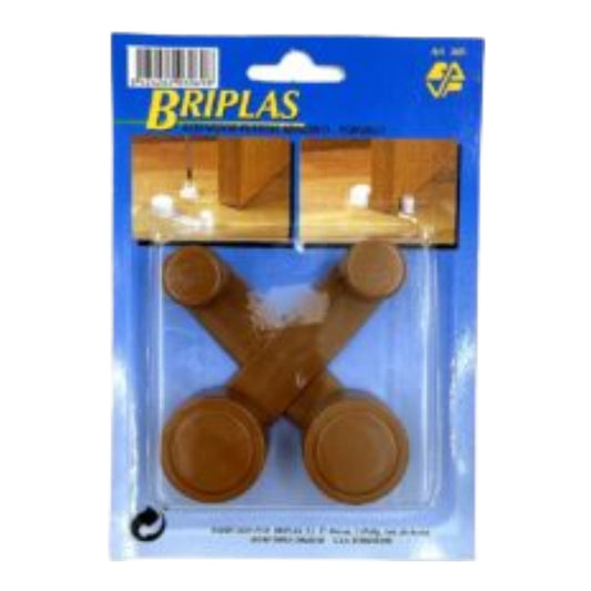 Retenedores Adhesivos para Puertas 2 ud Marrón