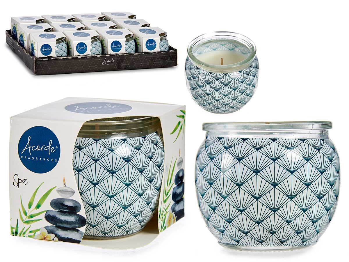 Vela Perfumada Tarro Cristal Acorde Spa Hogar