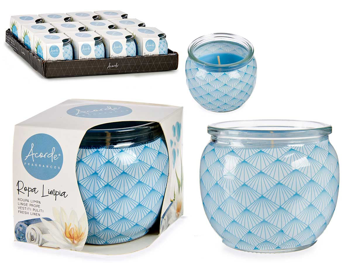 Vela Perfumada Tarro de Cristal Acorde Ropa Limpia