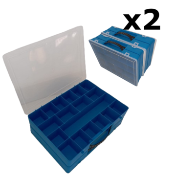 ORGANIZADOR AZUL DOBLE 36x26x12 | PACK 2 UD