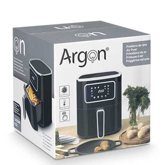 FREIDORA DE AIRE ARGON NEGRA DIGITAL 4,5L 1450W