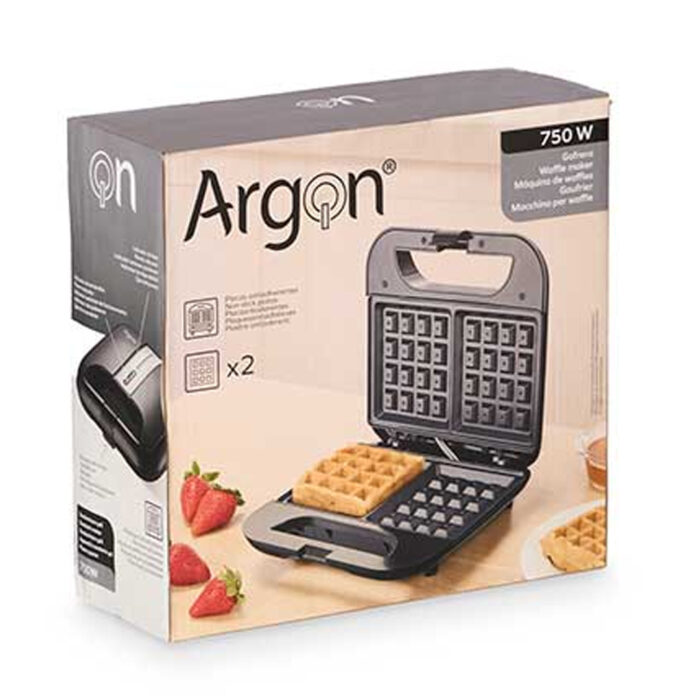 GOFRERA NEGRA ARGON 750W - DISEÑO COMPACTO Y ELEGANTE - Imagen 2