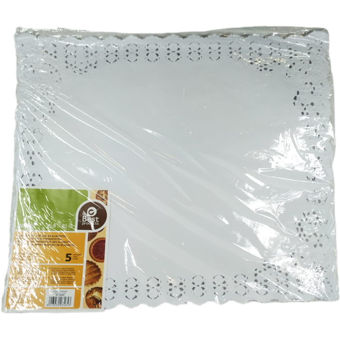 BLONDA PAPEL RECTANGULAR, COLOR BLANCO 34X41CM 5UD