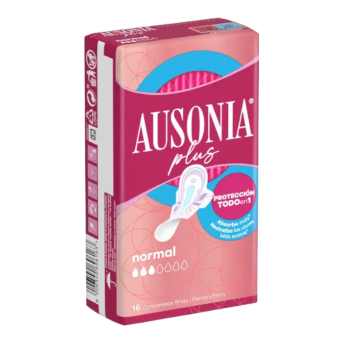 COMPRESA NORMAL ULTRAFINA AUSONIA PLUS 16UD