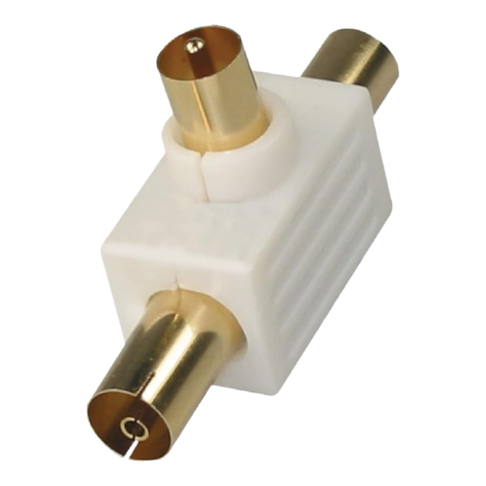 CONECTOR DERIVADOR PARA CABLE DE ANTENA 1 MACHO 2 HEMBRAS