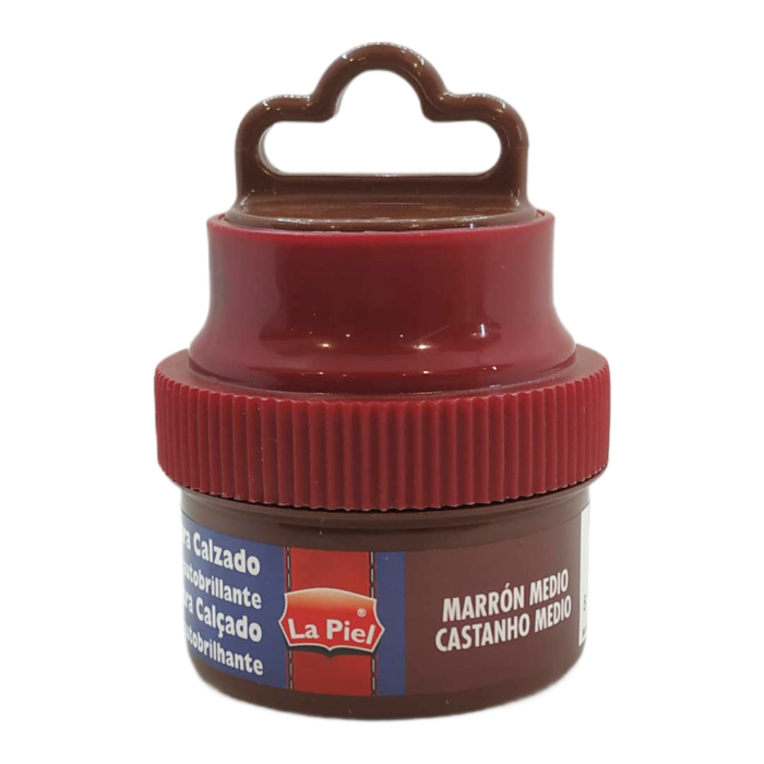 CREMA PARA EL CALZADO CON APLICADOR DE CERA MARRON MEDIO 50ML