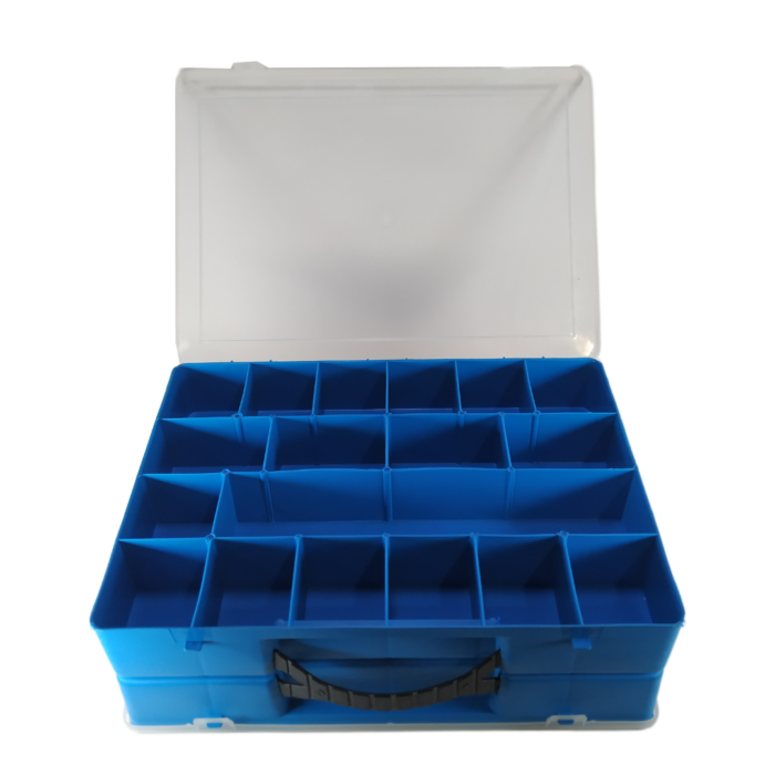 ORGANIZADOR AZUL DOBLE 36x26x12 | PACK 2 UD - Imagen 3