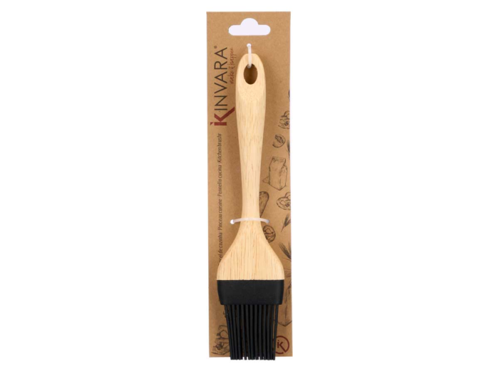 PINCEL SILICONA NEGRA CON MANGO MADERA - Imagen 3