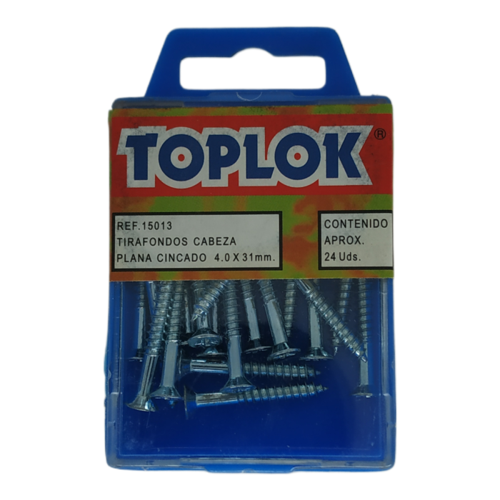 TIRAFONDO DE CABEZA PLANA 4.0x31MM CINCADO