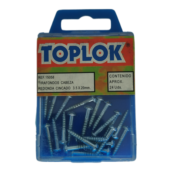 TIRAFONDOS DE CABEZA REDONDA CINCADO 3.5X20MM
