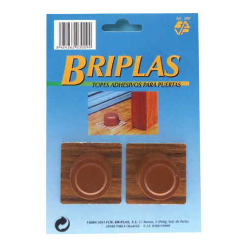 TOPES ADHESIVOS PARA PUERTAS 2UD MARRON