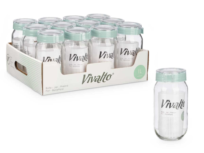 VIVALTO BOTE TAPA 1L VERDE - Imagen 3