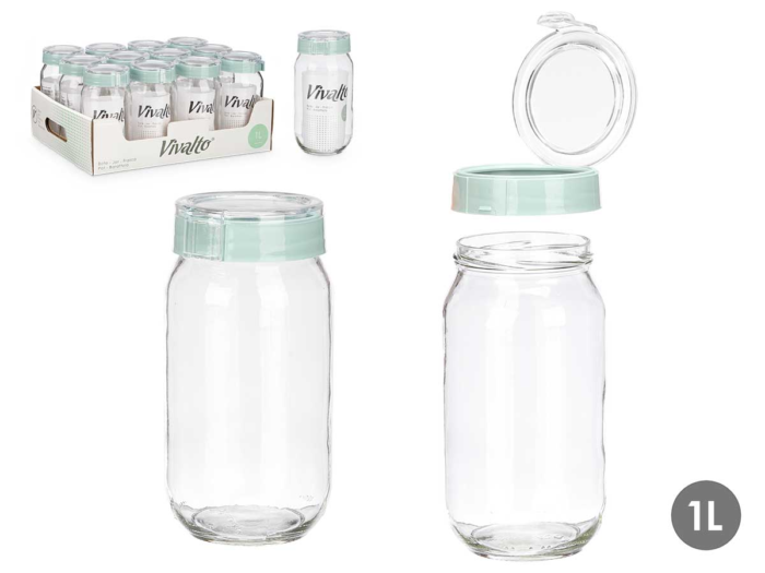 VIVALTO BOTE TAPA 1L VERDE