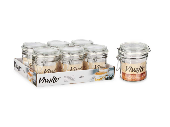 VIVALTO TARRO CONSERVA HERMETICO GR 250 ML TRANS - Imagen 3