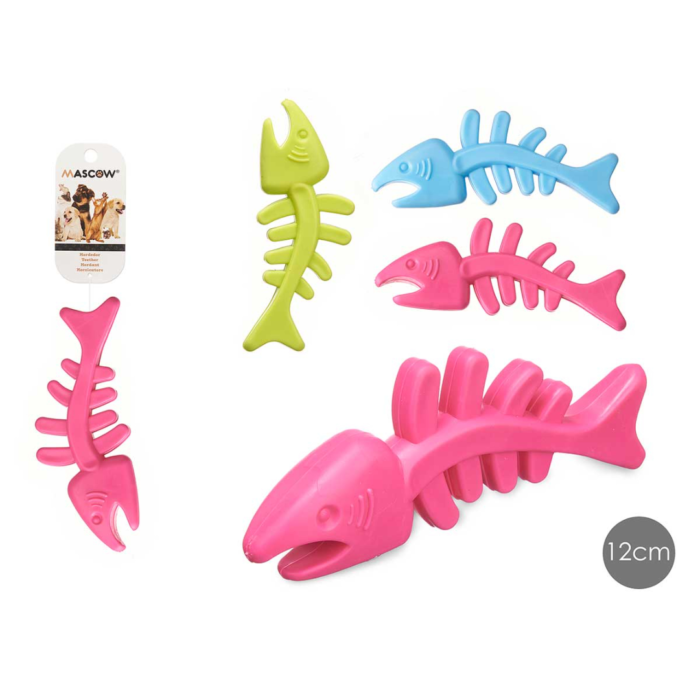 JUGUETE DE MASCAOTAS ESPINA DE PESCADO DE SILICONA 12CM