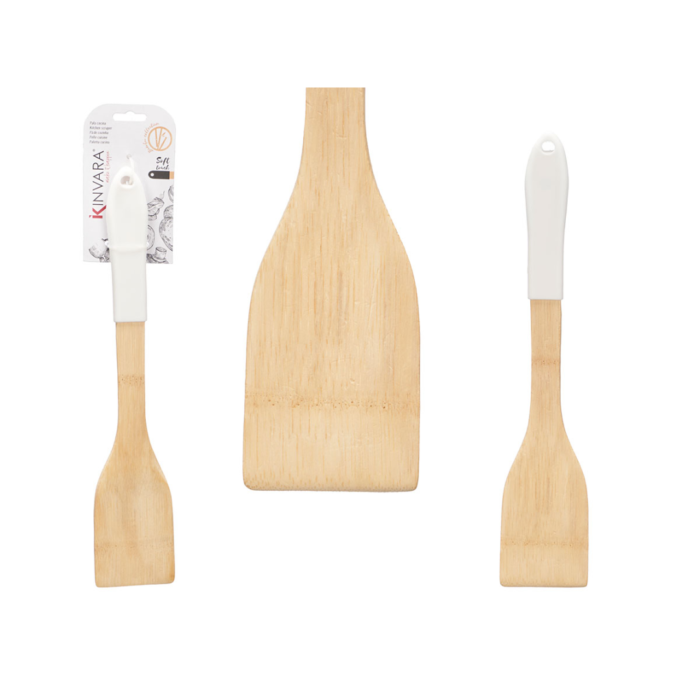 PALA LISA DE BAMBU CON MANGO BLANCO