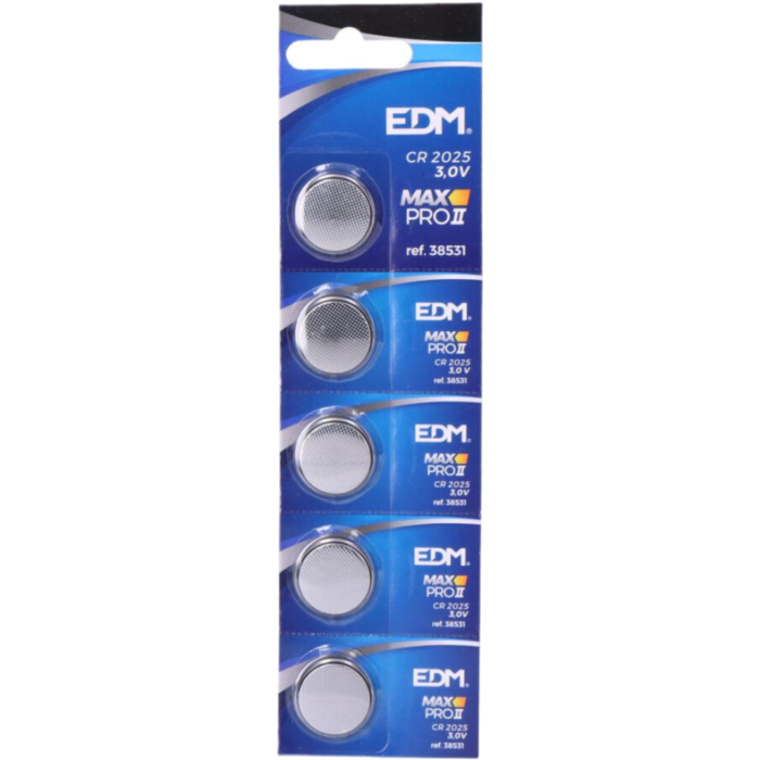 Pila de boton de litio max-pro CR2025 1ud EDM
