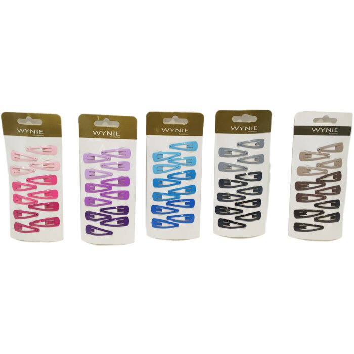 Pinzas para el pelo colores variados 3 tonos/pack 12ud