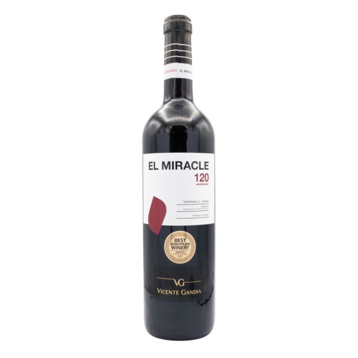 VICENTE GANDÍA EL MIRACLE Vino tinto tempranillo, shiraz 2020 75cl