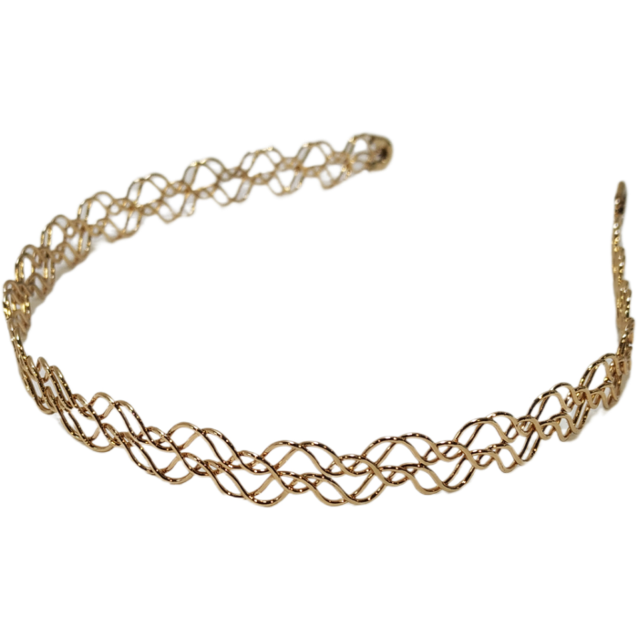 Diadema metalica dorada. Parsa