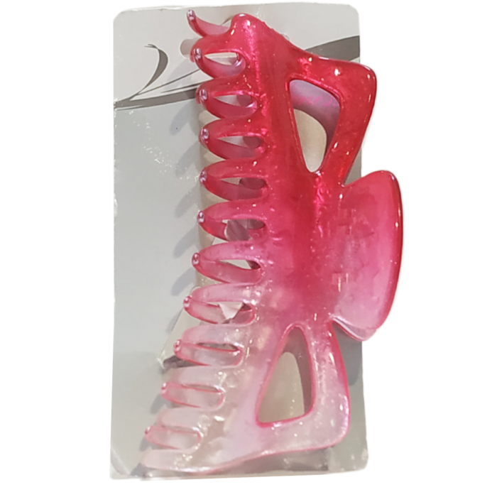 Pinza del pelo de plastico grande color rosa degrade 1 uu Lionesse