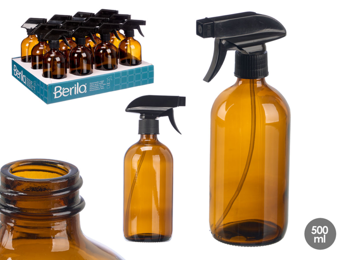 Berilo pulverizador de cristal marron 500ml