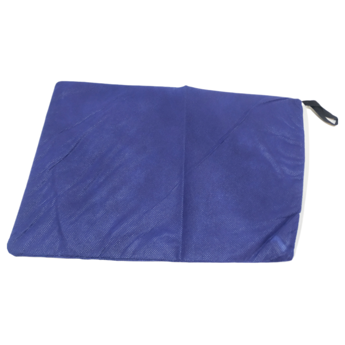 Bolsa porta zapatos 25x25cm. Transpirable 100%polipropileno azul - Imagen 2