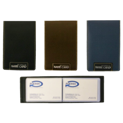 Tarjetero con tapas de piel 40 tarjetas Colores variados Bismark